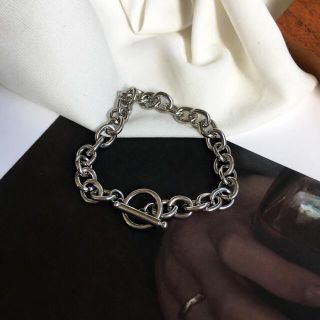 即購入◎ メンズ レディース  シルバー ブレスレット 韓国 ユニセックス(ブレスレット/バングル)
