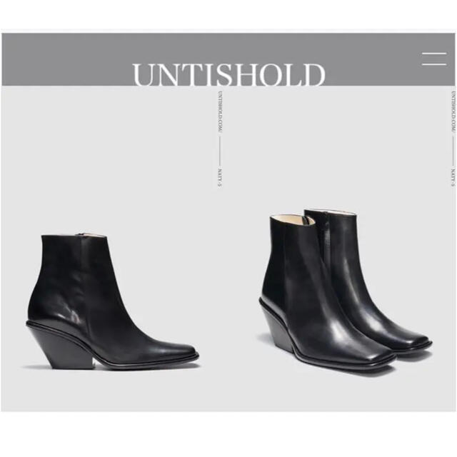 UNTISHOLD Naty -5 Leather / Black レディースの靴/シューズ(ブーツ)の商品写真