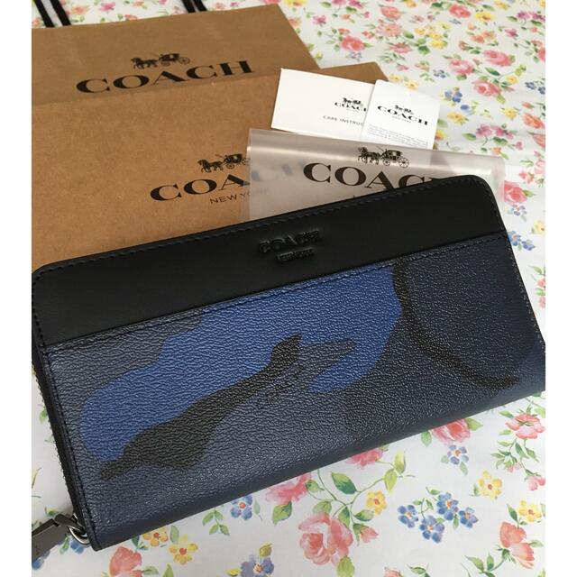 新品未使用　コーチCOACH カモフラージュ　メンズ長財布