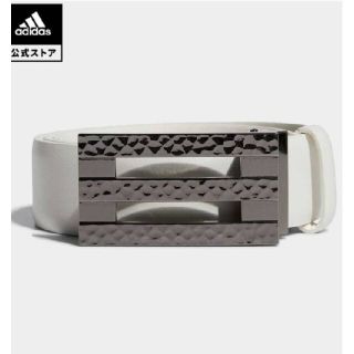 アディダス(adidas)の【新品】アディダス　ベルト　白　レザーベルト　3ストライプ　ゴルフ　牛革(ウエア)