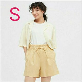 ユニクロ(UNIQLO)のユニクロ リネンブレンドオープンカラーシャツS(シャツ/ブラウス(半袖/袖なし))