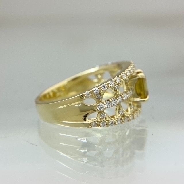 激安 新品 K18 0.55ct リング ダイヤ スフェーン リング(指輪) - nrbf.to