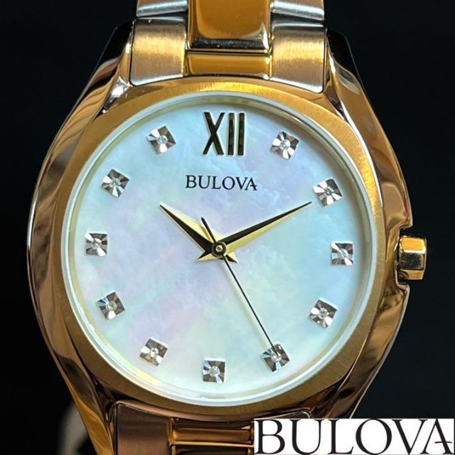 ダークブラウン 茶色 【新品未使用】BULOVA/ブローバ/レディース腕時計