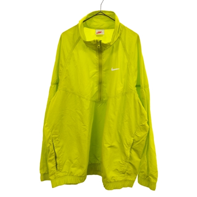 NIKE(ナイキ)のNIKE ナイキ 20AW × STUSSYWindrunner in Bright Cactus ステューシー ハーフジップ ナイロン プルオーバー ジャケットイエロー CT4310-308 メンズのジャケット/アウター(フライトジャケット)の商品写真