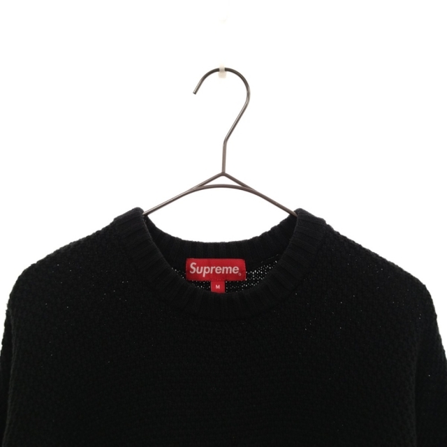シュプリーム  20AW  Textured Small Box Sweater スモールボックスロゴクルーネックニット メンズ M