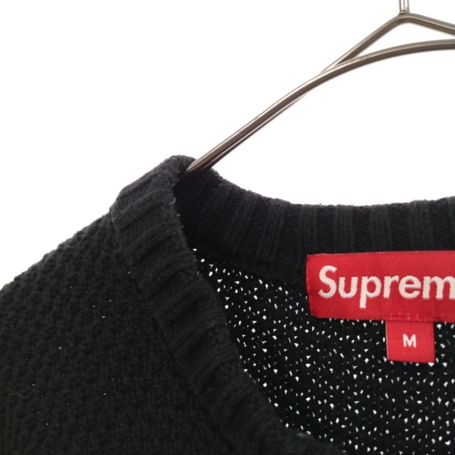 SUPREME シュプリーム 20AW Textured Small Box Sweater テクスチャード スモールボックスロゴ クルーネックニットセーター ブラック 6