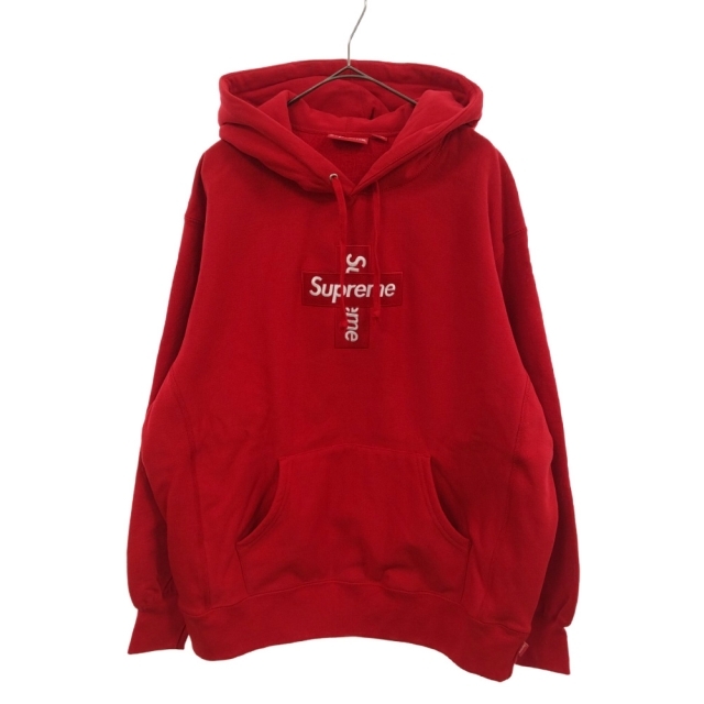 SUPREME シュプリーム 20AW Cross Box Logo Hooded Sweatshirt クロスボックスロゴ スウェット プルオーバー パーカー レッド