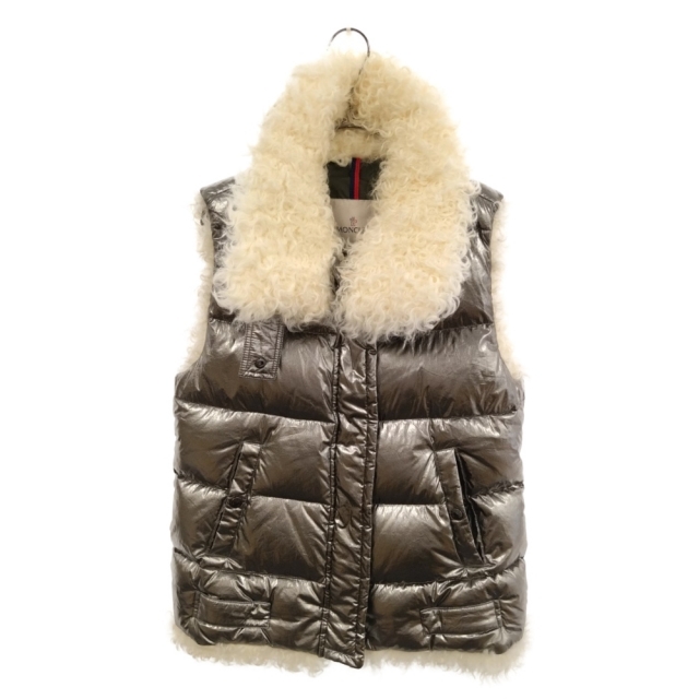 MONCLER モンクレール 17AW KERRIA GILET DOWN BEST ケェリィア ファー付きダウンベスト シルバー C20934899015