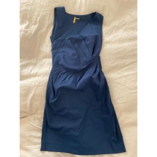 ダナキャランニューヨーク(DKNY)の【美品】夏用ワンピース 麻混(ひざ丈ワンピース)