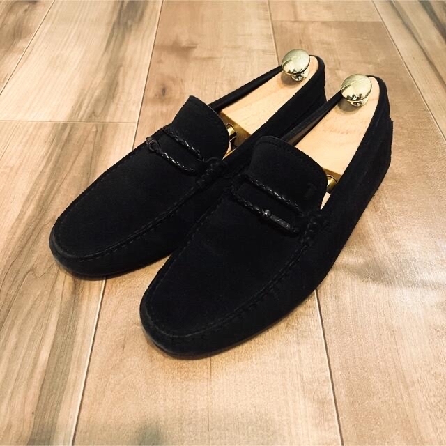 【美品】TOD'S 24.5 ドライビングシューズ ゴンミーニ トッズ グリーン