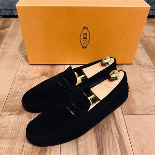 トッズ(TOD'S)の【美品】TOD'S 24.5 ドライビングシューズ ゴンミーニ トッズ グリーン(スリッポン/モカシン)