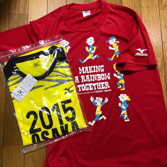 MIZUNO(ミズノ)の未使用◆大阪マラソン 2015  参加記念 Tシャツ  2枚セット スポーツ/アウトドアのランニング(ウェア)の商品写真