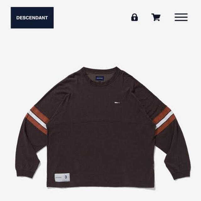 DESCENDANT(ディセンダント)のDESCENDANT SACK JERSEY LS brown 1 S  メンズのトップス(Tシャツ/カットソー(七分/長袖))の商品写真