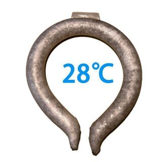 28℃ グレー アイスリング ネック用 首 冷却 熱中症対策 暑さ対策(その他)