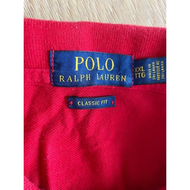 POLO RALPH LAUREN(ポロラルフローレン)の古着　ビックサイズ　XXL TTG ポロラルフローレン　半袖　ポロシャツ　赤 メンズのトップス(ポロシャツ)の商品写真