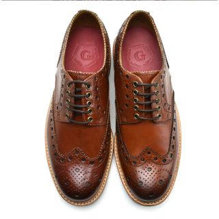 クロケットアンドジョーンズ(Crockett&Jones)のグレンソン　GRENSON ウイングチップ　極美品　サイズ7 購入59800円(ドレス/ビジネス)