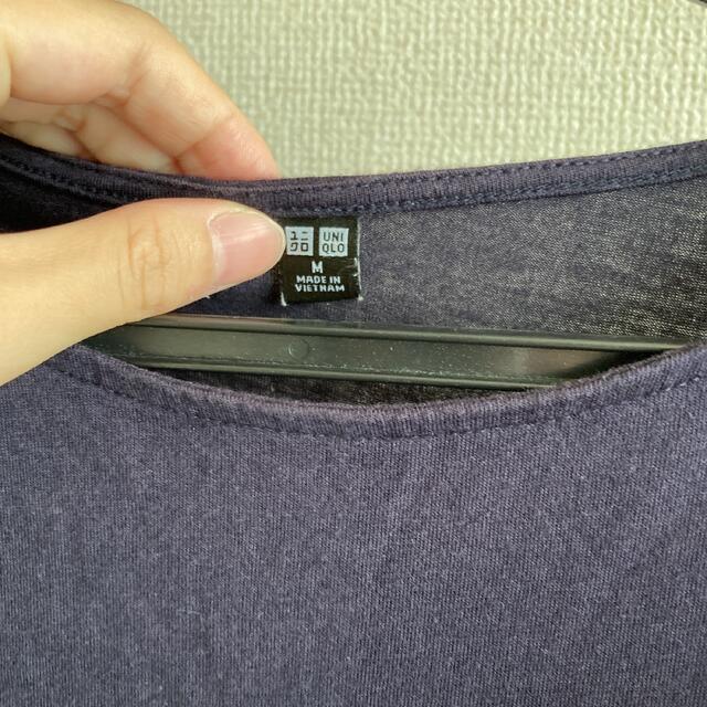 UNIQLO(ユニクロ)のUNIQLO ユニクロ フリルスリーブ Tシャツ 半袖 サイズ M レディースのトップス(Tシャツ(半袖/袖なし))の商品写真