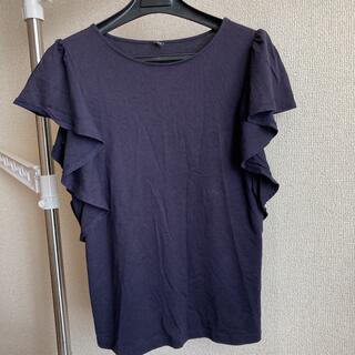 ユニクロ(UNIQLO)のUNIQLO ユニクロ フリルスリーブ Tシャツ 半袖 サイズ M(Tシャツ(半袖/袖なし))