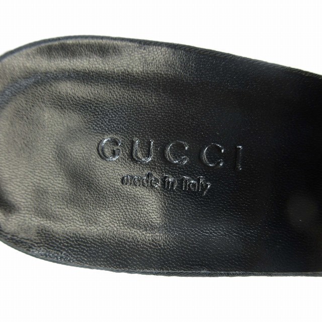 Gucci(グッチ)のグッチ GGキャンバス ミュール サンダル パンプス 35 22.5cm 黒 レディースの靴/シューズ(ミュール)の商品写真