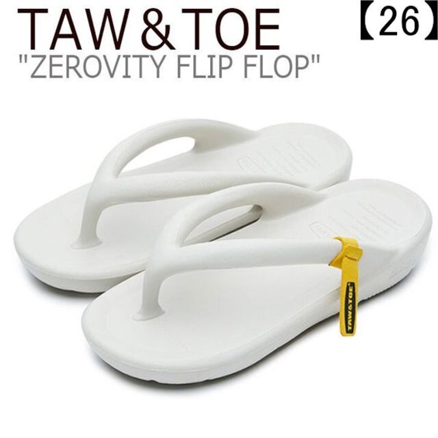 TAW&TOE FlipFlopZEROVITYBIO OFFWHITE26cm