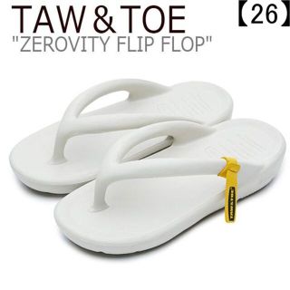 TAW&TOE FlipFlopZEROVITYBIO OFFWHITE26cm(サンダル)