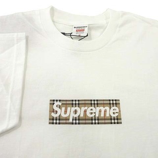 シュプリーム(Supreme)のシュプリーム x バーバリー 22SS ボックスロゴ Tシャツ M ホワイト(Tシャツ/カットソー(半袖/袖なし))