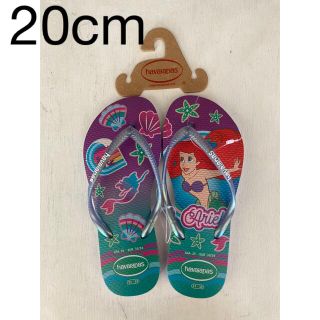 ハワイアナス(havaianas)の新品　ディズニー　プリンセス　アリエル　ハワイアナス　サンダル　20-21cm(サンダル)