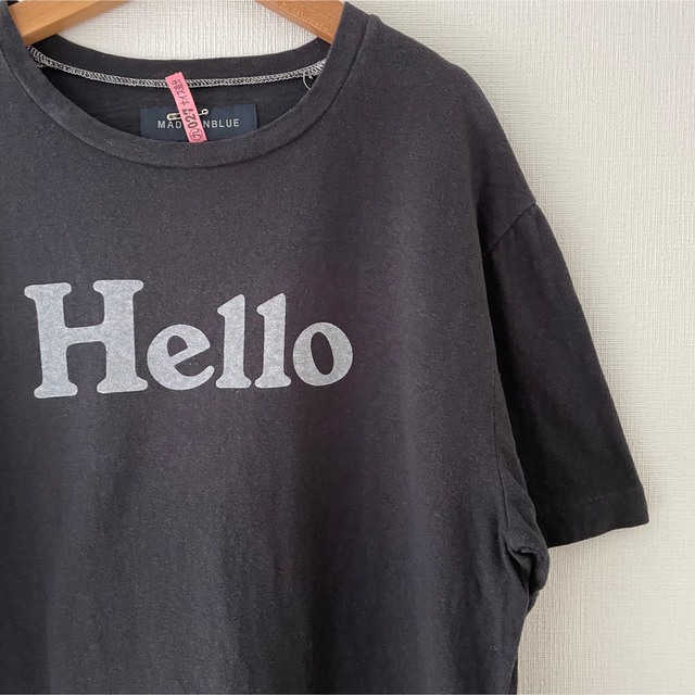 美品❤︎マディソンブルー  Hello ハロー　Tシャツ　ロゴ　ブラックネイビー