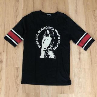 ヒステリックグラマー(HYSTERIC GLAMOUR)のヒステリックグラマー Tシャツ 五分丈 黒(Tシャツ/カットソー(半袖/袖なし))