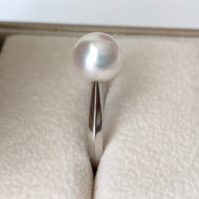 MIKIMOTO(ミキモト)のららぞー様専用　現行品ミキモトMIKIMOTOプラチナパールリング真珠12号 レディースのアクセサリー(リング(指輪))の商品写真