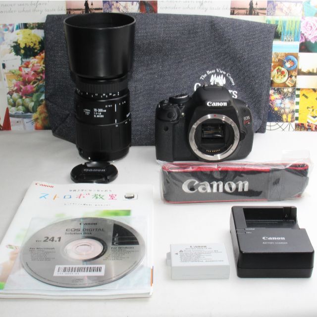 【カード】 Canon - ️新品カメラバック付 ️Canon EOS kiss X5 超望遠レンズセットの通販 by 感謝と皆んなのお陰様の