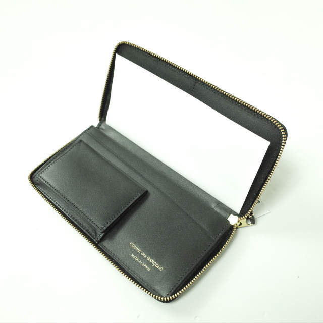 Wallet COMME des GARCONS ウォレット コムデギャルソン CLASSIC PLAIN LEATHER ZIP LONG  WALLET カウレザージップロングウォレット SA0110 BLACK 長財布【新古品】【中古】【Wallet COMME des GARCONS】