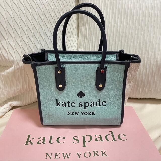 kate spade new york(ケイトスペードニューヨーク)のケイトスペード　ニューヨーク　ハンドバッグ　ショルダーバッグ　バイカラー　ブルー レディースのバッグ(ハンドバッグ)の商品写真