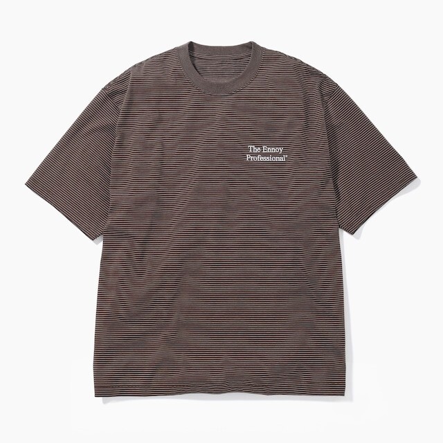 Lサイズ ennoy border Tシャツ brown