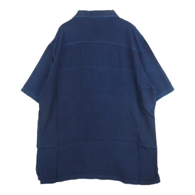 クオン KUON 190SH023400 S/S Open Collar Shirt -AIZOME- 藍染め レーヨン オープンカラー 半袖 シャツ ブルー系 L【新古品】【未使用】