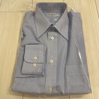 アオヤマ(青山)の長袖ワイシャツ　M 39  スーパーイージーアイロン　ボタンダウン　ブルー系(シャツ)
