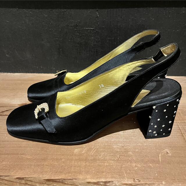 ESCADA(エスカーダ)のESCADA エスカーダ サテン生地 サンダル サイズ36 ブラック　美品 レディースの靴/シューズ(サンダル)の商品写真