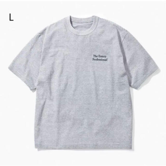 ennoy S/S Border T-Shirt (GRAY × NAVY) - husnususlu.com
