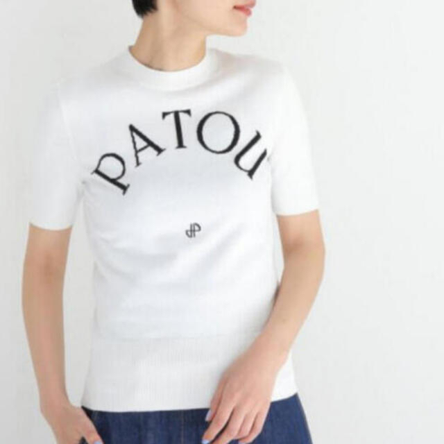 ☆PATOU☆大人気ジャガードジャンパー☆半袖ニットTシャツ☆-