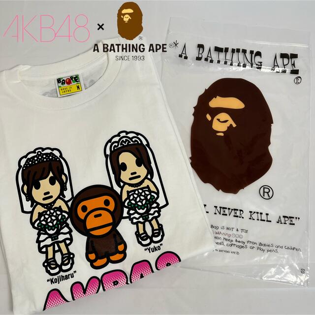 限定コラボ　APE × AKB48 大島優子 & 小嶋陽菜  Tシャツ　Mメンズ