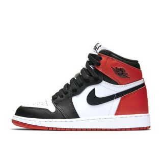 ナイキ(NIKE)のAIR JORDAN 1 RETRO HIGH OG BG つま黒(スニーカー)