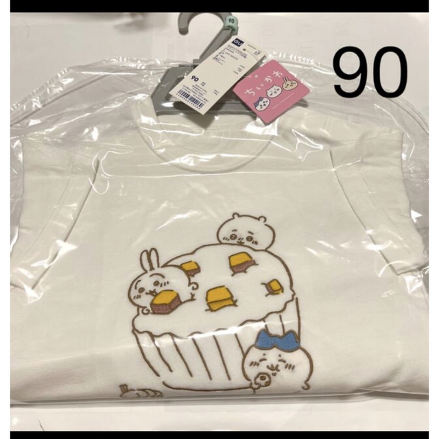 GU(ジーユー)のちいかわ　GUベビーTシャツ90 キッズ/ベビー/マタニティのキッズ服女の子用(90cm~)(Tシャツ/カットソー)の商品写真