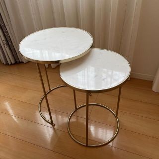 新品 ZARA HOME ザラホーム ウッド ラウンド テーブル