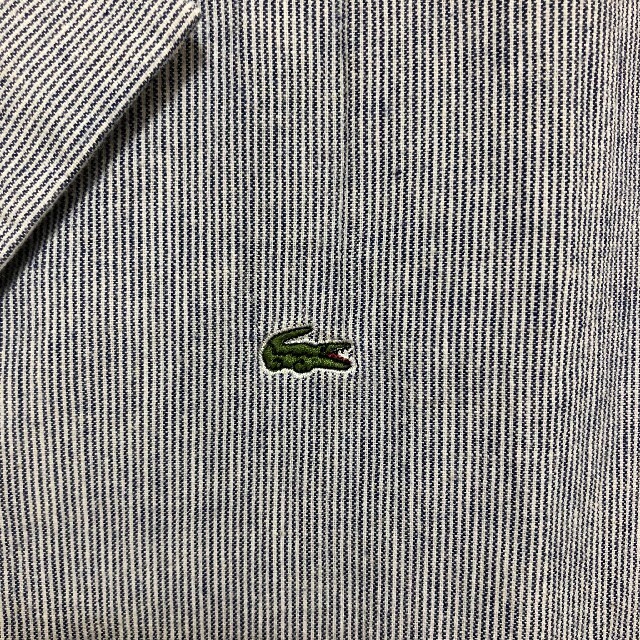 LACOSTE(ラコステ)のLACOSTE  ラコステ ワンピース 麻混　ワンポイントロゴ レディースのワンピース(ひざ丈ワンピース)の商品写真