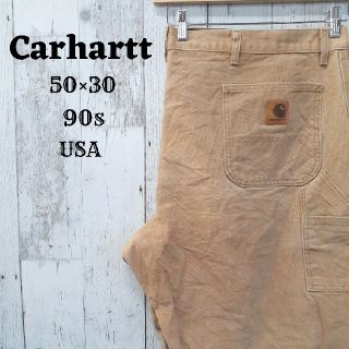 カーハート(carhartt)の希少90sカーハート50×30ペインターパンツカーゴ古着ボトムスベージュUSA(ペインターパンツ)