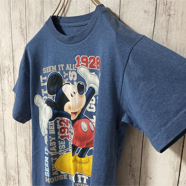 80s USA製 ディズニー ビッグフェイス ミッキーマウス 黒 Tシャツ