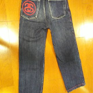 ステューシー(STUSSY)のステューシーM/5Tサイズ☆ジーンズ濃いめSSリンクロゴ赤Gパンjeansデニム(パンツ/スパッツ)