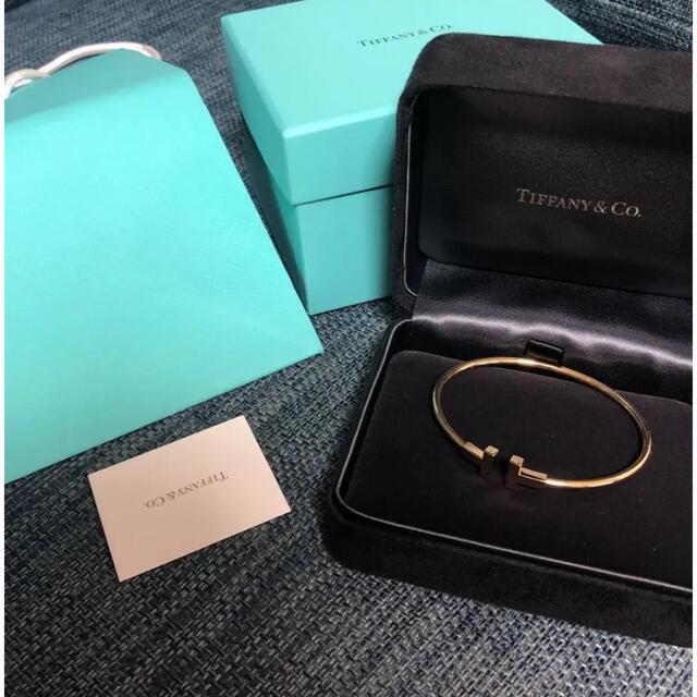 Tiffany & Co. - 高級 正規品 ティファニー Tワイヤー ブレスレットバングル k18YGの通販 by スターズショップ