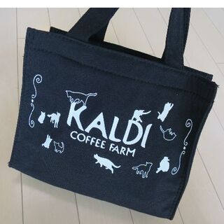 カルディ(KALDI)の【新品・未使用】カルディ　猫の日 トートバッグ　ブラック(トートバッグ)