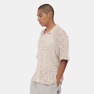 STUSSY CROCHET SHIRT  Lサイズ